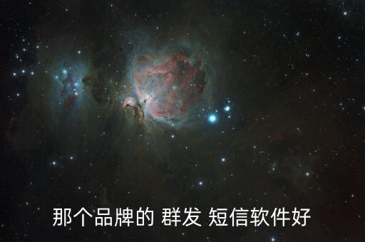 那个品牌的 群发 短信软件好