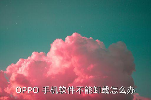 OPPO 手机软件不能卸载怎么办