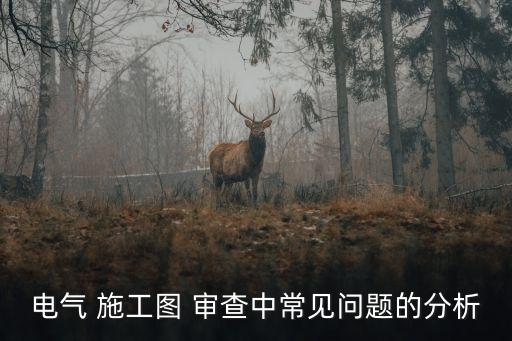 电气 施工图 审查中常见问题的分析