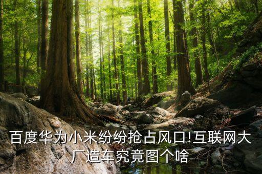 百度华为小米纷纷抢占风口!互联网大厂造车究竟图个啥