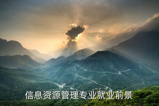 信息资源管理专业就业前景