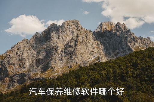 汽车保养维修软件哪个好