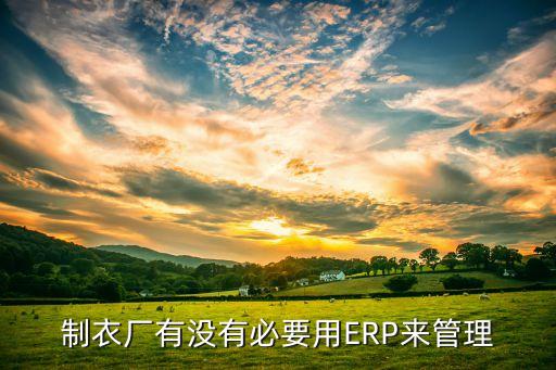 制衣厂有没有必要用ERP来管理