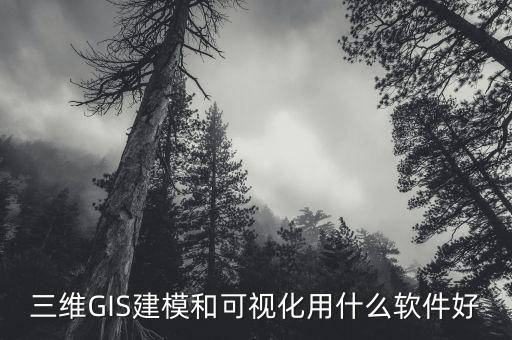 三维GIS建模和可视化用什么软件好