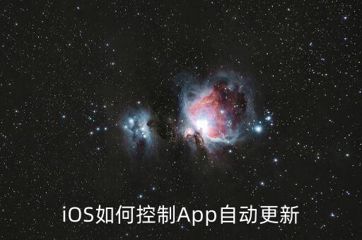 iOS如何控制App自动更新