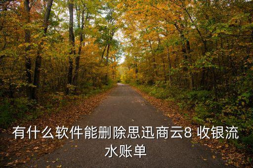 有什么软件能删除思迅商云8 收银流水账单