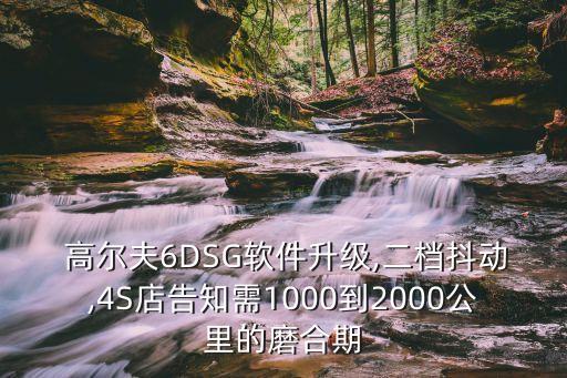  高尔夫6DSG软件升级,二档抖动,4S店告知需1000到2000公里的磨合期