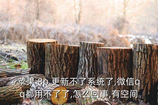 苹果 8p 更新不了系统了,微信qq都用不了了,怎么回事,有空间