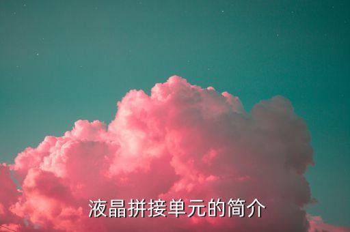  液晶拼接单元的简介
