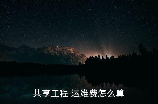 共享工程 运维费怎么算
