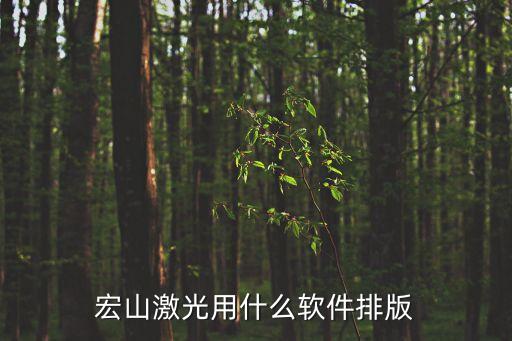 宏山激光用什么软件排版