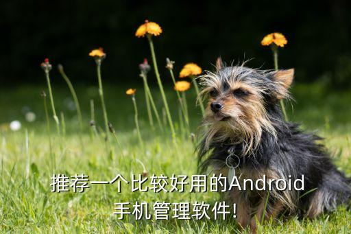  推荐一个比较好用的Android手机管理软件!