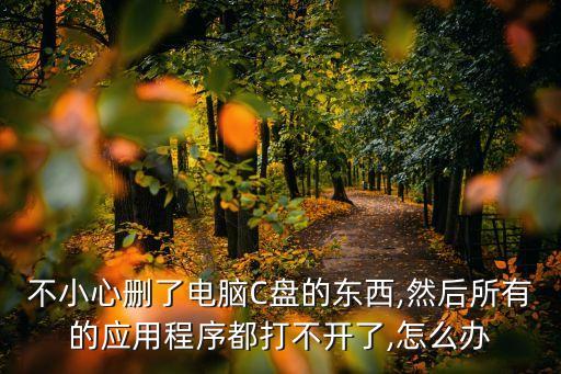 c盘系统软件删了怎么恢复