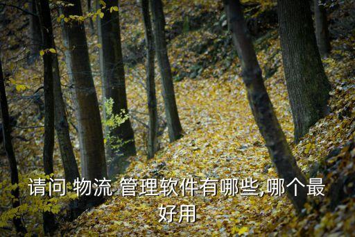 请问 物流 管理软件有哪些,哪个最好用