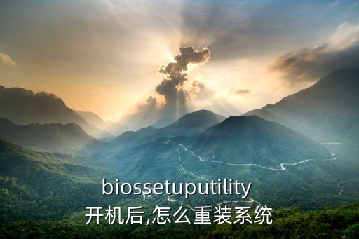 biossetuputility 开机后,怎么重装系统
