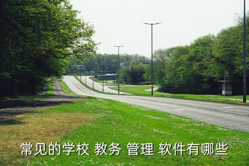 常见的学校 教务 管理 软件有哪些