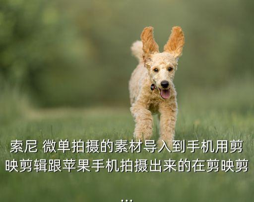 索尼 微单拍摄的素材导入到手机用剪映剪辑跟苹果手机拍摄出来的在剪映剪...