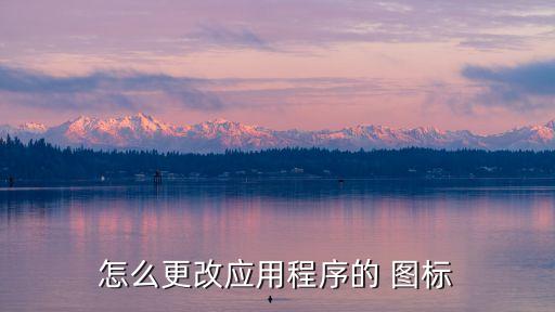 怎么更改应用程序的 图标