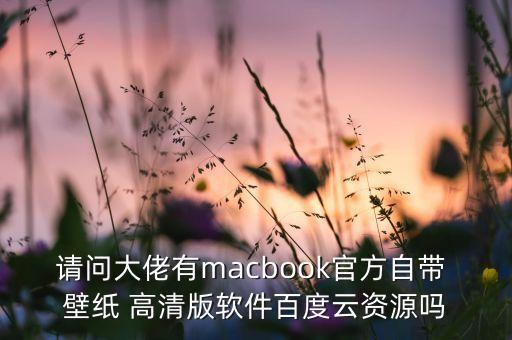 请问大佬有macbook官方自带 壁纸 高清版软件百度云资源吗
