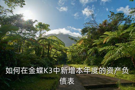 如何在金蝶K3中新增本年度的资产负债表
