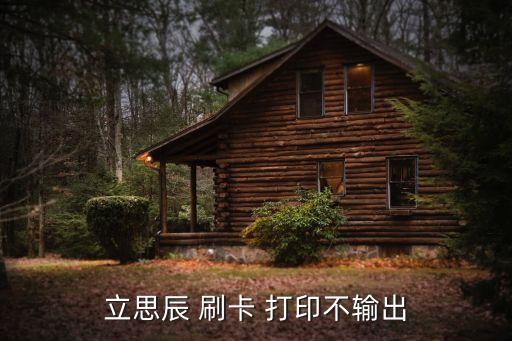 立思辰 刷卡 打印不输出