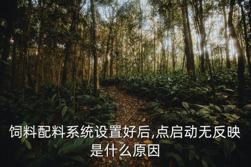 饲料配料系统设置好后,点启动无反映是什么原因