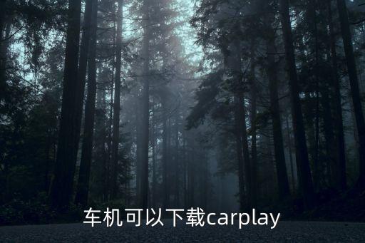 车机可以下载carplay