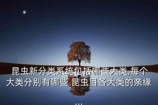  昆虫新分类系统包括哪些大类,每个大类分别有哪些 昆虫目各大类的亲缘...