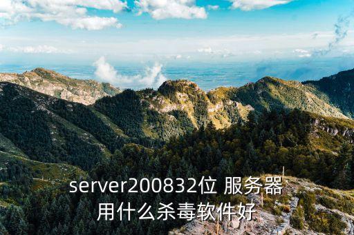 server200832位 服务器用什么杀毒软件好