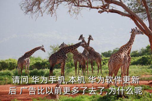请问 华为手机,本机 华为软件更新后 广告比以前更多了去了,为什么呢