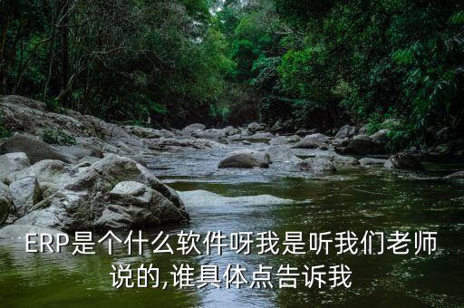 ERP是个什么软件呀我是听我们老师说的,谁具体点告诉我