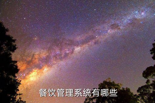 餐饮管理系统有哪些