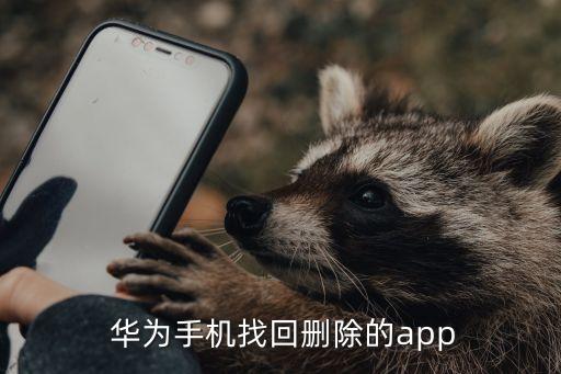  华为手机找回删除的app