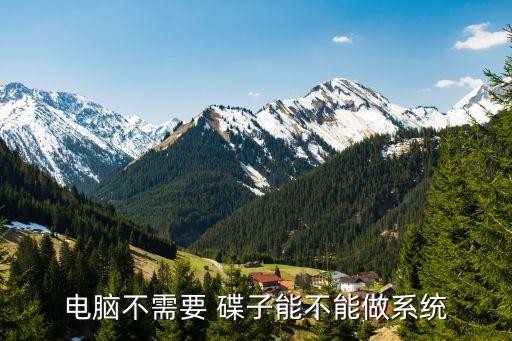 电脑不需要 碟子能不能做系统