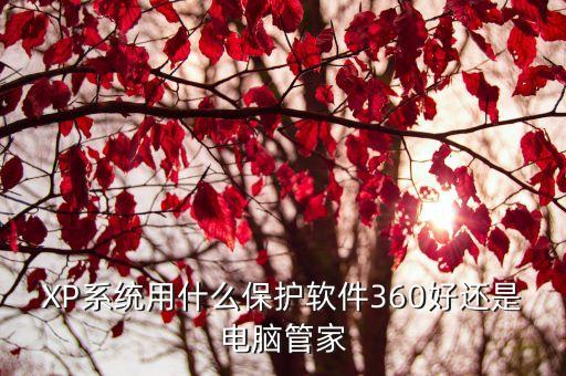 XP系统用什么保护软件360好还是电脑管家
