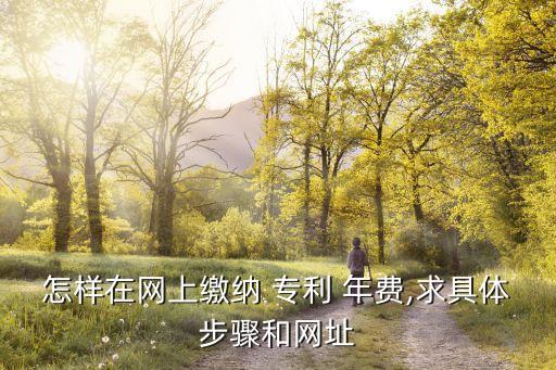 怎样在网上缴纳 专利 年费,求具体步骤和网址