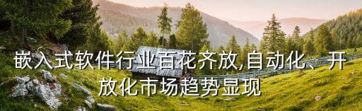 嵌入式软件行业百花齐放,自动化、开放化市场趋势显现