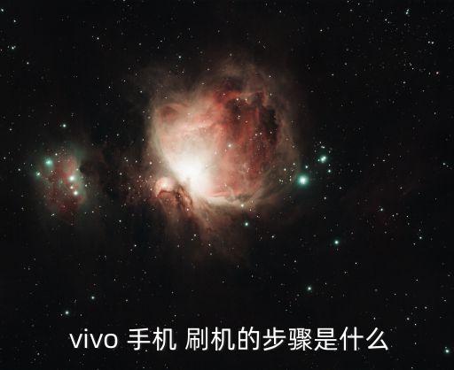  vivo 手机 刷机的步骤是什么