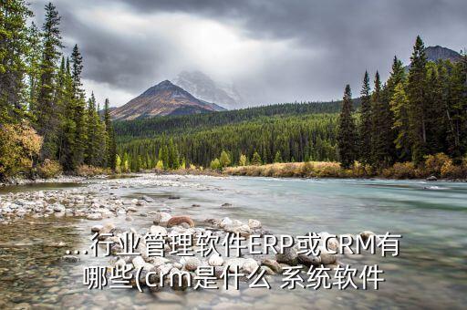 ...行业管理软件ERP或CRM有哪些(crm是什么 系统软件
