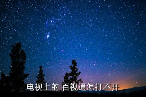 电视上的 百视通怎打不开