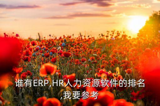 谁有ERP,HR人力资源软件的排名,我要参考