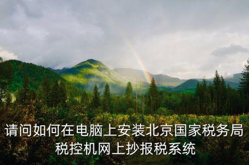 请问如何在电脑上安装北京国家税务局 税控机网上抄报税系统