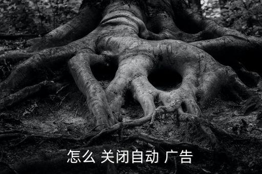 怎么 关闭自动 广告