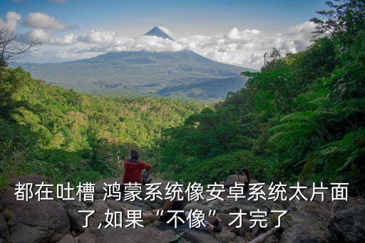 都在吐槽 鸿蒙系统像安卓系统太片面了,如果“不像”才完了