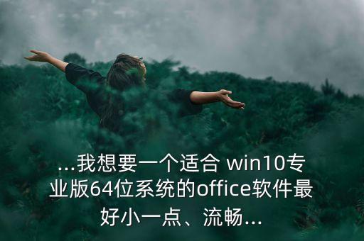 ...我想要一个适合 win10专业版64位系统的office软件最好小一点、流畅...
