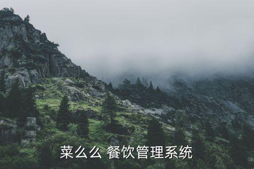 菜么么 餐饮管理系统