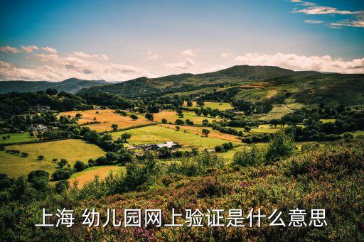 上海 幼儿园网上验证是什么意思
