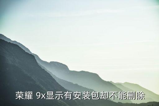 荣耀9x手机卸载系统软件,荣耀卸载了系统软件怎么恢复