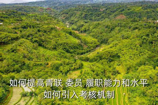 如何提高青联 委员 履职能力和水平如何引入考核机制
