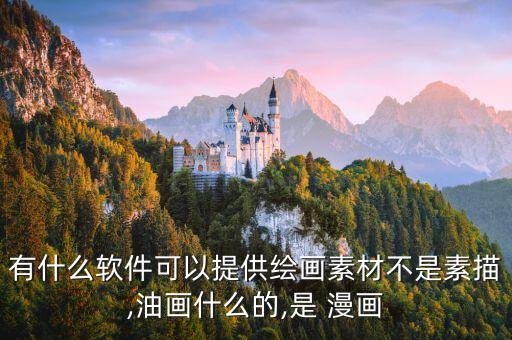 有什么软件可以提供绘画素材不是素描,油画什么的,是 漫画
